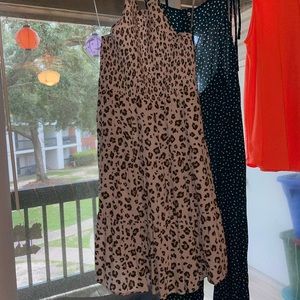 Leopard halter dress